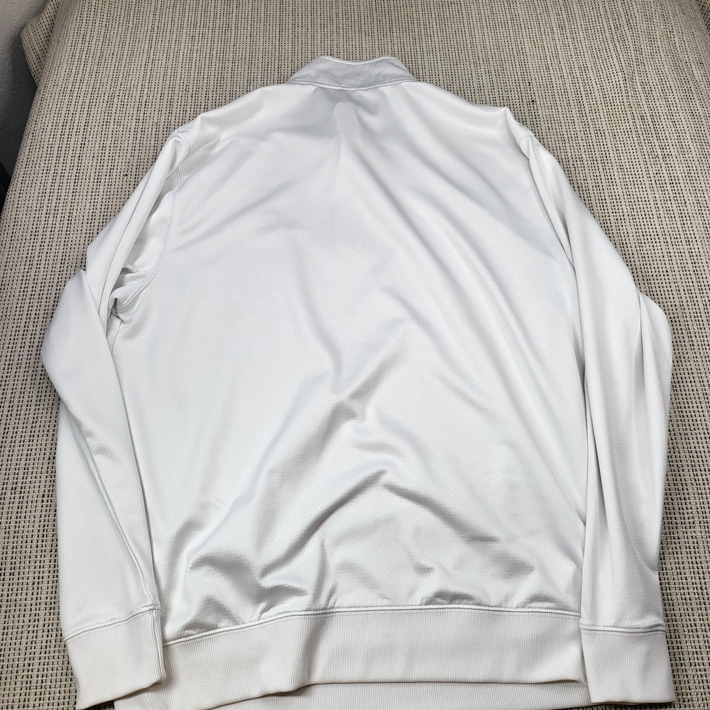 Fennec Pullover Mens XL White Quarter Zip Mock Neck Golf Athletic Layer - Picture 7 of 8